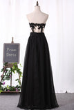 2024 New Arrival Sweetheart Chiffon With Applique And Beads Prom Dresses PXZY91JX