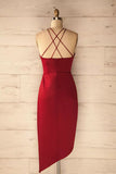 2024 Cocktail Dresses Sheath Spaghetti Straps P3447GB8