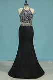 2024 Two-Piece Scoop Beaded Bodice Prom Dresses P2S5GS93