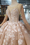 2024 Ball Gown Wedding Dresses One Meter Train Scoop Top Quality Handmade PYQCDB6H