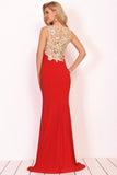 2024 Sexy V Neck Prom Dresses Mermaid Spandex With PCYJC4T7