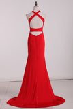 2024 Mermaid Straps Evening Dresses Spandex Sweep PB8D9S9F