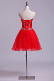 2024 Homecoming Dresses A Line Sweetheart Beading Short/Mini PDRSDJBS