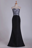 2024 Prom Dress Sweetheart Taffeta With Ruffles And Slit Floor PMAMCL31