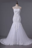 2024 White Sweetheart Wedding Dresses Tulle With Applique & PSR6JFMT