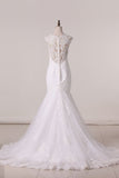 2024 New Arrival V Neck Tulle With Applique Wedding P9NF7AN8