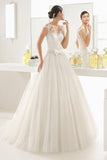 2024 New Arrival Wedding Dresses A Line Scoop Tulle With PE5LX4NM