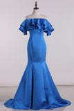 2024 Evening Dresses Boat Neck Mermaid Satin PYB7R9TL