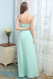 Carlee Natural Waist A-Line/Princess Chiffon V-Neck Sleeveless Floor Length Bridesmaid Dresses