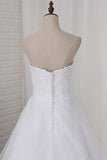 2024 A Line Sweetheart Wedding Dresses Organza PMT2MD6Z