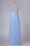 2024 One Shoulder A Line Bridesmaid Dresses Ruched Bodice PQE3FPPH