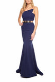 2024 Evening Dresses Mermaid Strapless Satin With Sash P3SYQP23