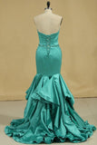 2024 New Arrival Sweetheart Prom Dresses Mermaid Beaded PE6G8M3J