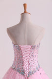 2024 Sweetheart Beaded Bodice Quinceanera Dresse Tulle PT3NR444