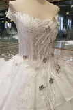 2024 New Arrvival Marvelous Tulle Wedding Dresses Lace Up With Appliques PADMR2AT