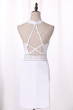 2024 New Arrival Halter Open Back Cocktail Dresses Spandex PY18XPMS