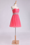 2024 Homecoming Dress Sweetheart Pleated Bodice A Line Short/Mini PMYPDCLS