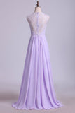 2024 Bridesmaid Dresses V-Neck A Line Floor Length Lace & PM5JQ55T