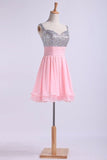 2024 Homecoming Dresses Straps Chiffon Short With PN9CSKHL