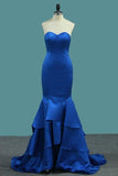 2024 New Arrival Mermaid Sweetheart Satin Evening Dresses P353F322