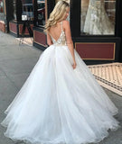 Sheath Spaghetti Straps White Detachable Train Prom Dress with Appliques, Quinceanera Dresses STK15373