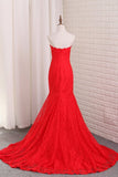 2024 Mermaid Lace Evening Dresses Sweep Train PQXNYEM9