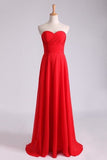 2024 Prom Dresses Sweetheart Fitted And Pleated Bodice A Line PR5HLJBJ