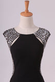 2024 Sexy Open Back Scoop Spandex With Rhinestone Sheath/Column PGPS7JG6