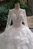 2024 New Arrival Marvelous Wedding Dresses Ball Gown Scoop Neck Tulle Zipper Up With Beads PQ1MTFQR