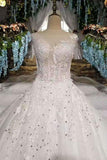 2024 New Arrival Wedding Dresses Lace Up With Appliques And Sequins Scoop PQKDPKH9