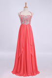 2024 Prom Dresses A Line Waist Halter Floor PZDP8BLQ