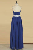 2024 Prom Dresses Sweetheart A Line Chiffon With Beads PL55MD2E