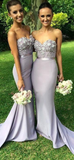 Gorgeous Mermaid Long Strapless Bridesmaid Dress with