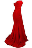 Sleeveless Strapless Bra Mermaid Floor Length Party Dress with Zipper