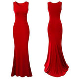 Royal Sleeveless Elegant Long Evening Dress Gowns