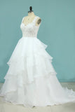 2024 New Arrival Wedding Dresses Straps A Line Organza PML486DS