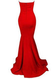 Sleeveless Strapless Bra Mermaid Floor Length Party Dress with Zipper