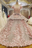 2024 Bridal Dresses Ball Gown Scoop Tulle White Zipper Back PNJY1N8K