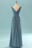 Simple Fashion Pleating Long Prom Dress Evening Dress