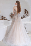 Gorgeous A-line Prom Dress Pearl Long Evening Dress