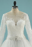 2024 Scoop Wedding Dresses A Line Long PNHEM828