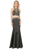 2024 Mermaid Satin Scoop Prom Dresses PE3YGMMF