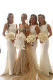 2024 New Arrival Bridesmaid Dresses Mermaid Scoop Satin PYSR4F47