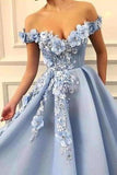 2024 Off The Shoulder A Line Prom Dresses Organza With P36AFN52