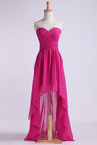 2024 Asymmetrical Prom Dresses Sweetheart Chiffon