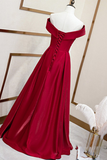 A-Line/Princess Bateau Sleeveless Floor-Length Lace Chiffon Bridesmaid Dresses