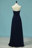 2024 New Arrival Bridesmaid Dresses Sweetheart Chiffon With Satin Bodice P7DP7HDX