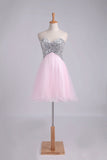 2024 Homecoming Dresses A Line Sweetheart With Beads&Sequins PZ3DS7JY