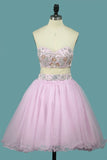 2024 Beaded Bodice Homecoming Dresses Sweetheart A P9T6ZKJL