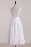 2024 A Line Wedding Dresses Scoop Lace With PJLMZMRC